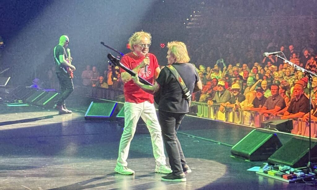 Sammy Hagar and Michael Anthony are shown on opening night of the "Best of All Worlds" residenc ...