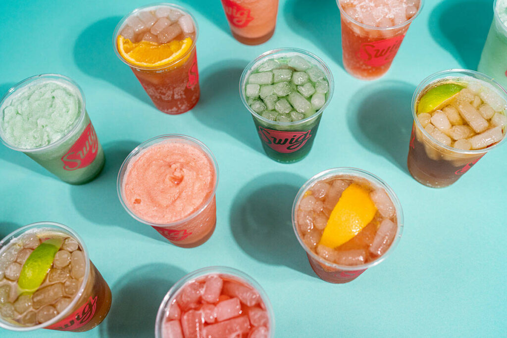 Drinks from Swig, the chain of "dirty soda" shops. (Courtesy of Swig)