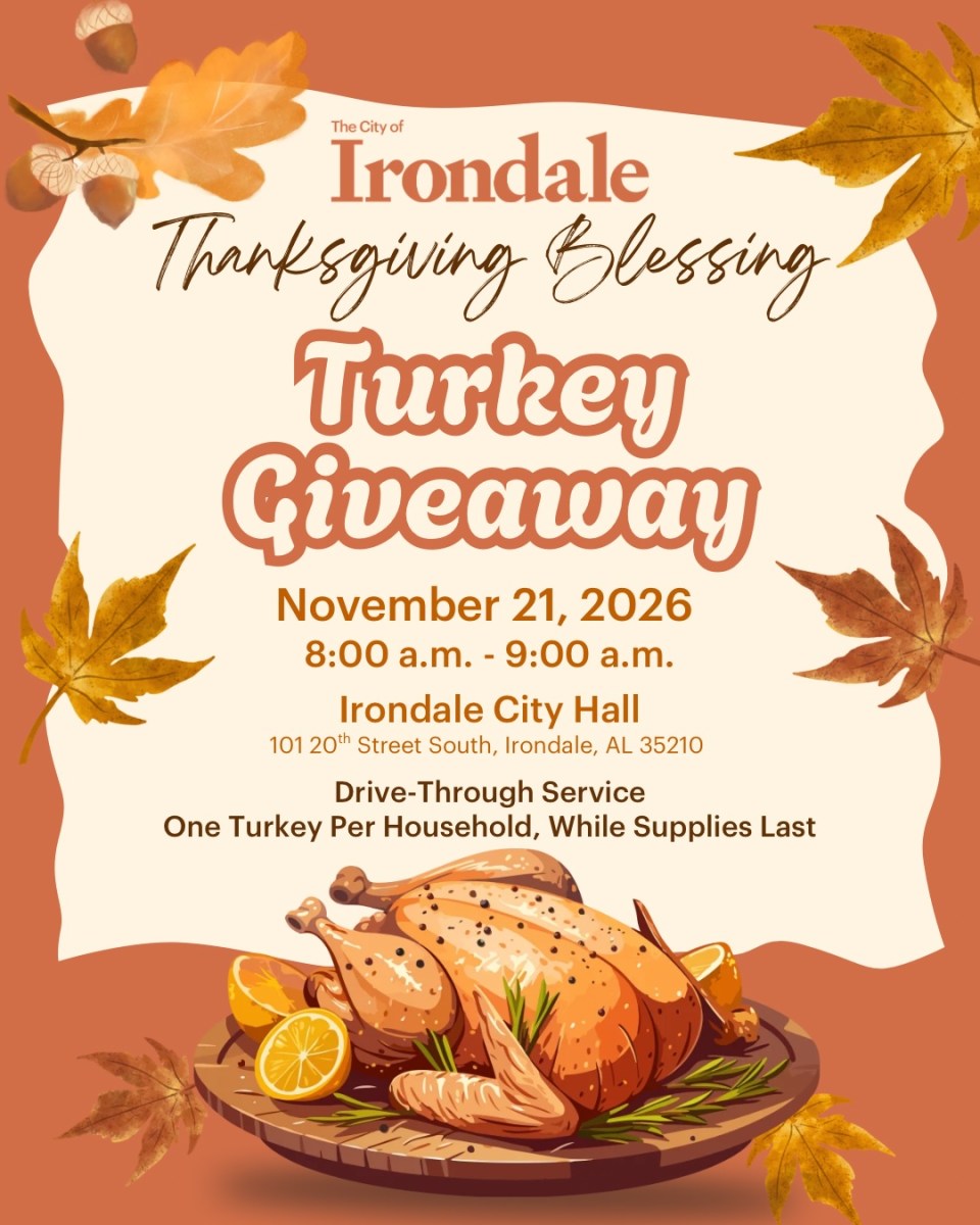 Turkey Giveaway 2026.PNG 9 free holiday events in Irondale, from Halloween–Christmas 2026