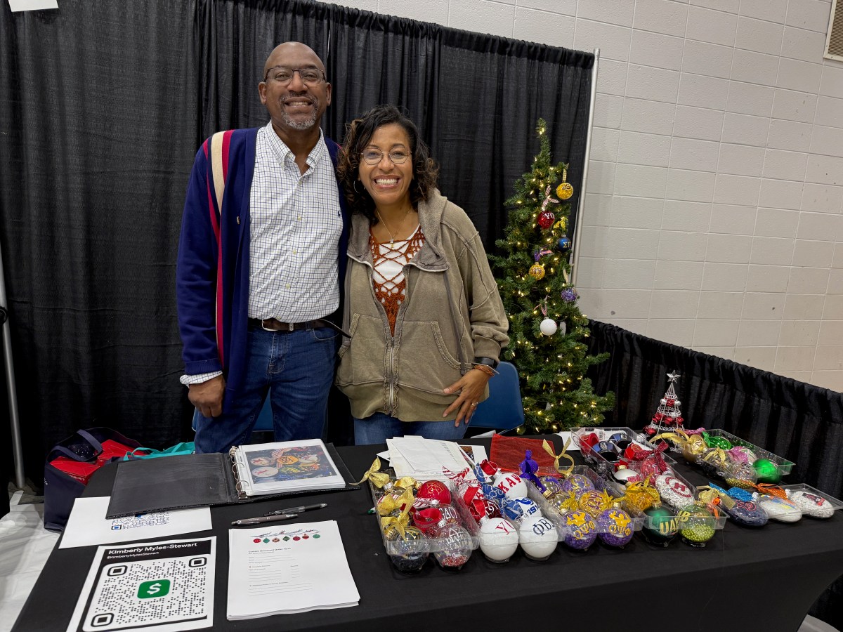 Mayor James D. Stewart, Jr.  and his wife, Kimberly Myles-Stewart at Irondale Holiday Craft Bazaar