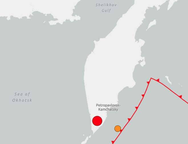 COURTESY USGS
                                The Pacific Tsunami Warning Center on Oahu said the magnitude 7.0 quake struck today near the coast of Kamchatka, Russia, at 5:36 p.m. Hawaii time. The U.S. Geological Survey listed the quakes magnitude at 6.9.